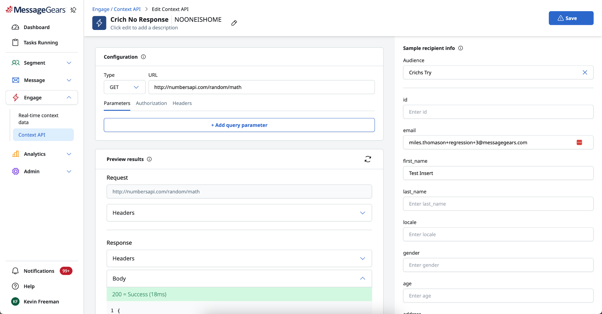 context api edit page