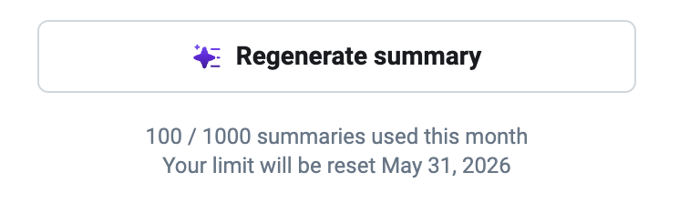 Quota count and reset date
