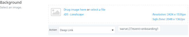 In-app action deeplink