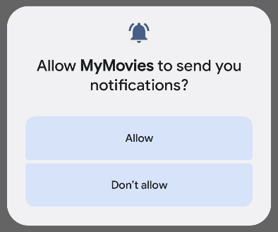 Android system prompt