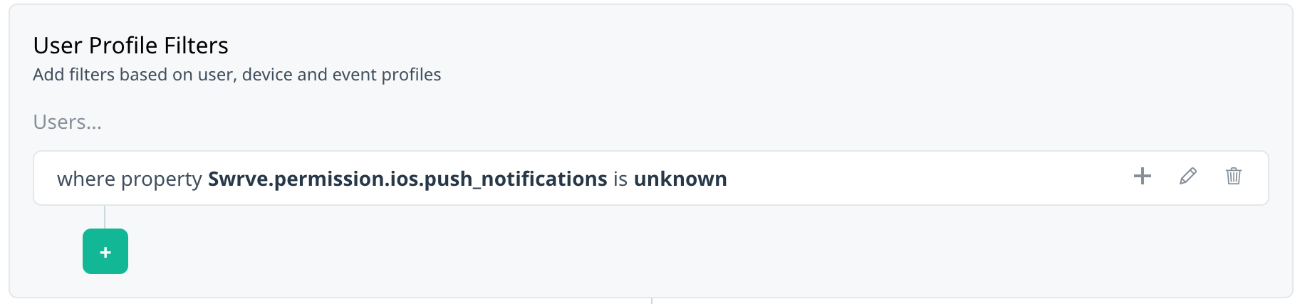 iOS push notification request