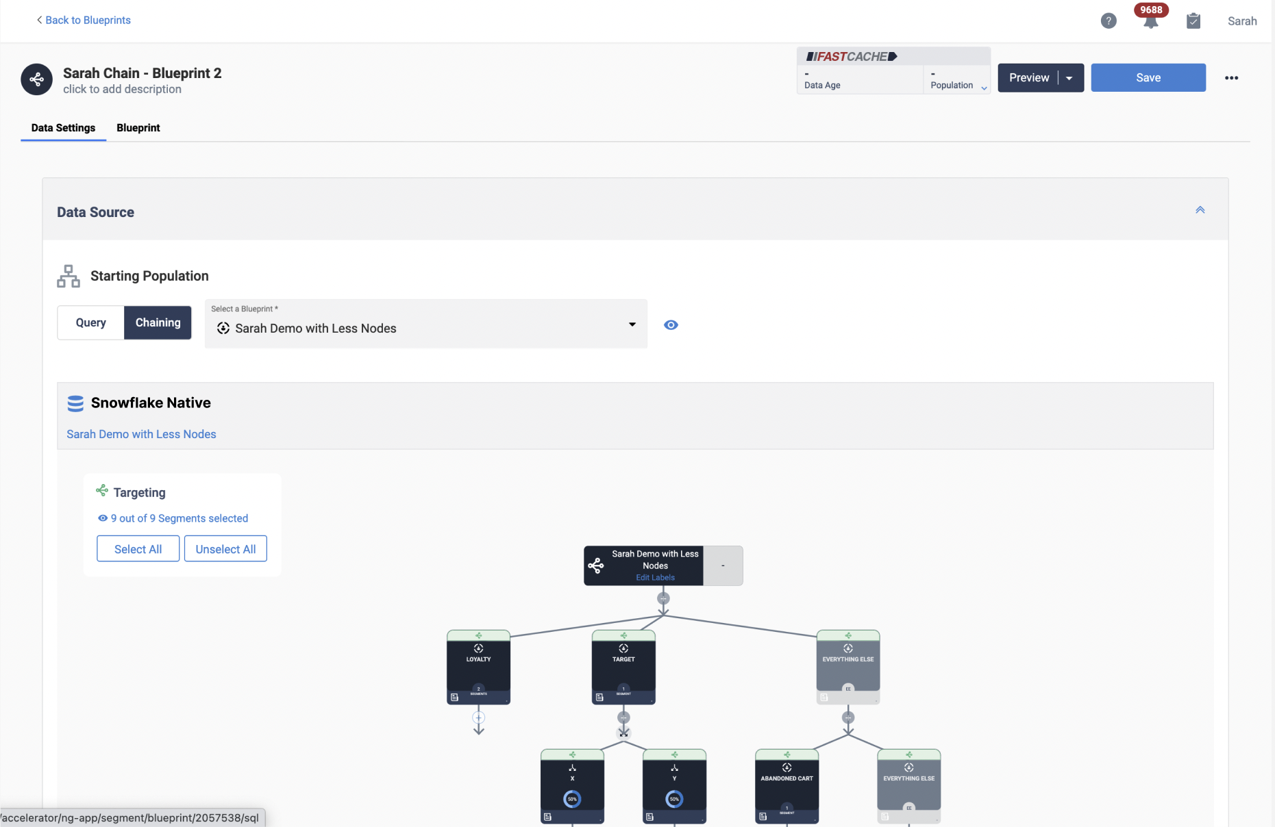 creating a blueprint chain