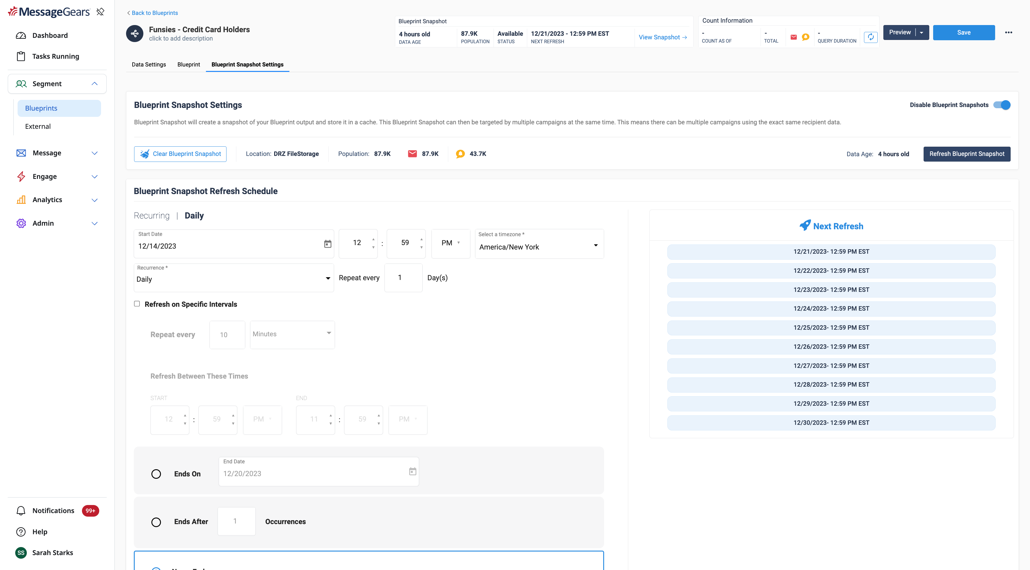 blueprint snapshot
